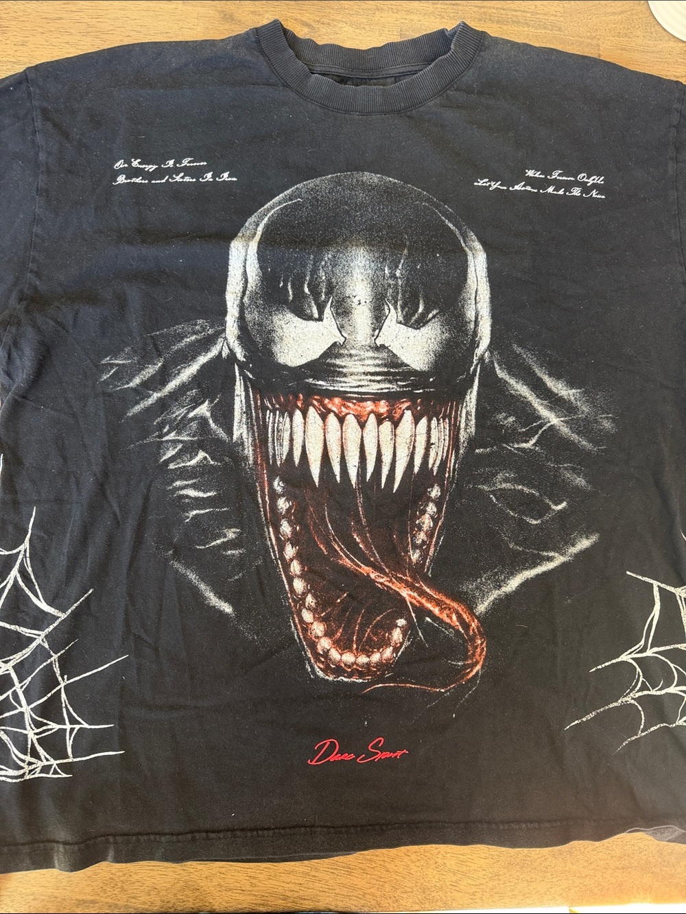 Darc Sport Black Graphic Venom-Style Short Sleeve Tee
